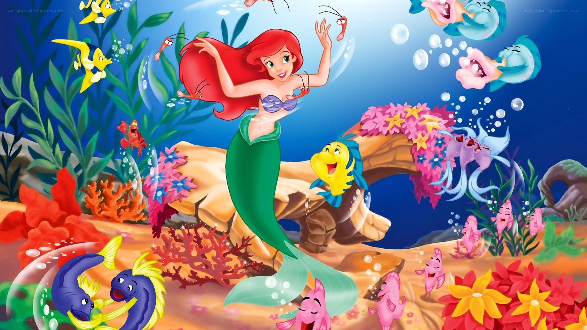 Ariel in her underwater world