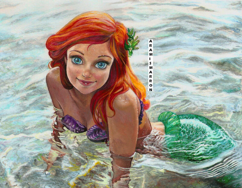Ariel in the ocean