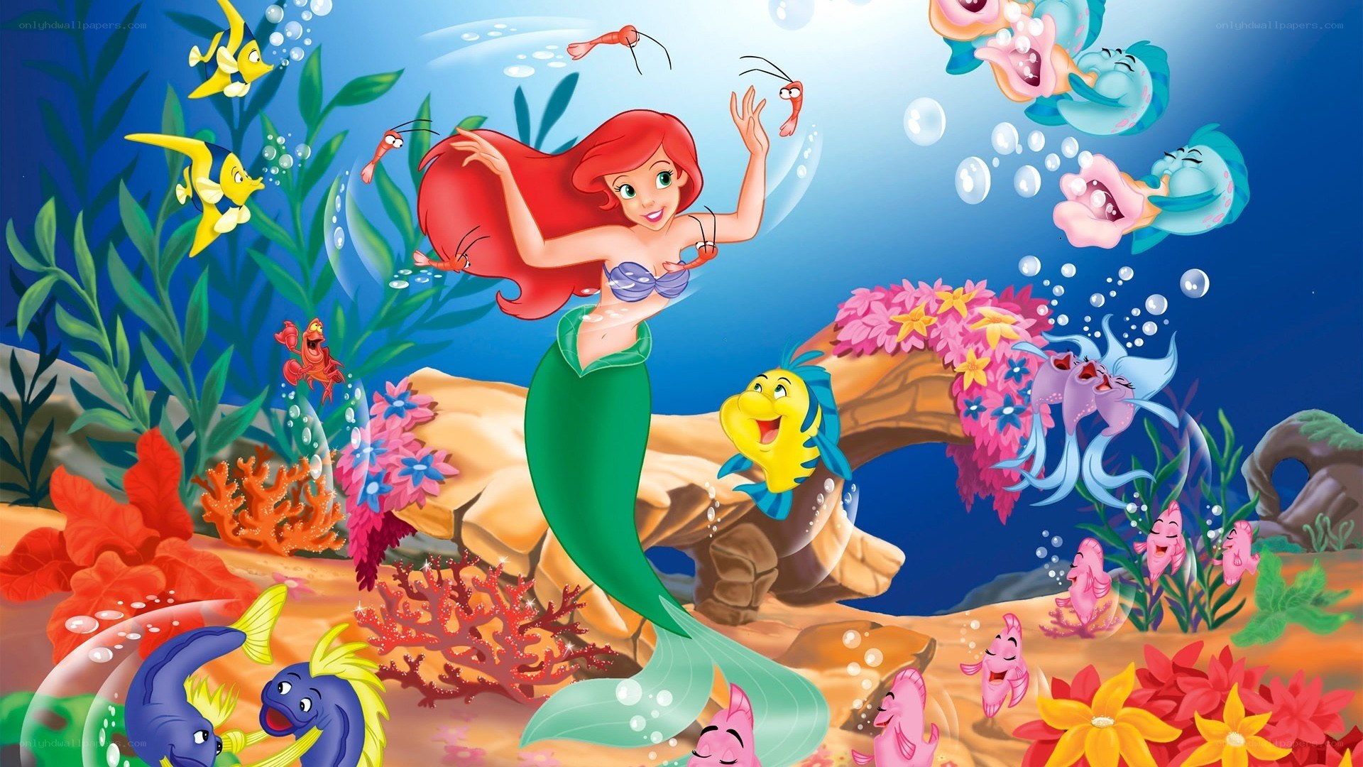 Ariel in the ocean