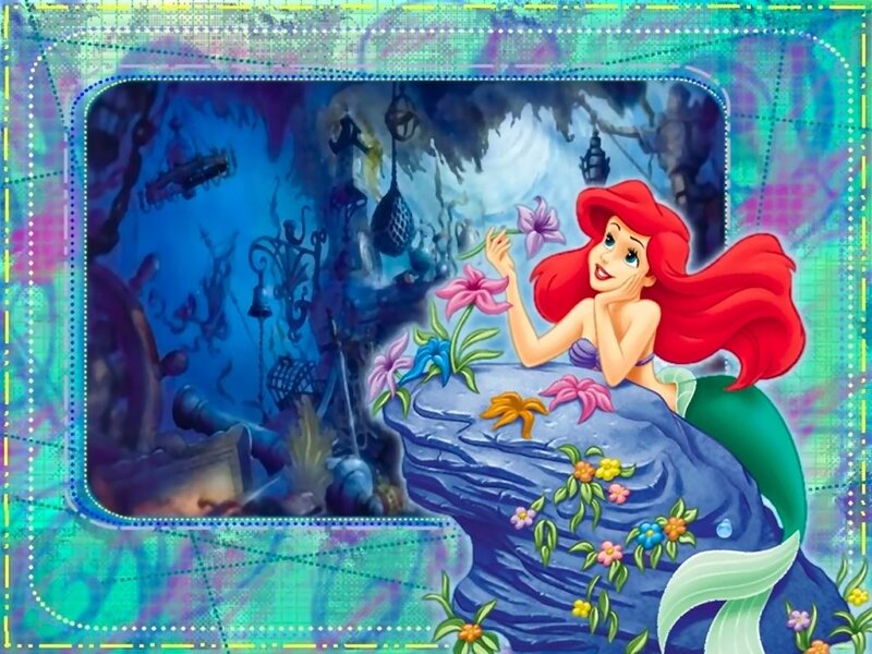 Ariel on a Rock — Blue