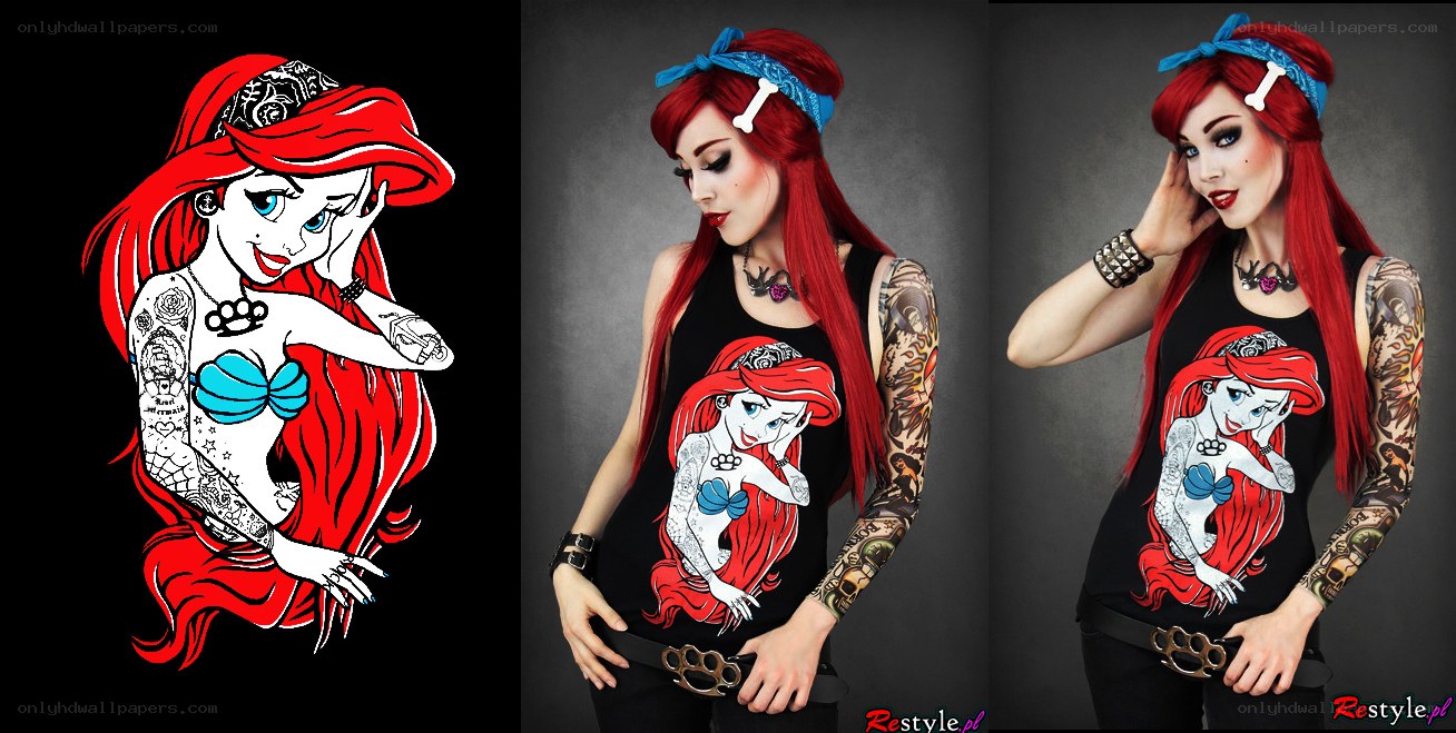 Ariel tattoo style cosplay