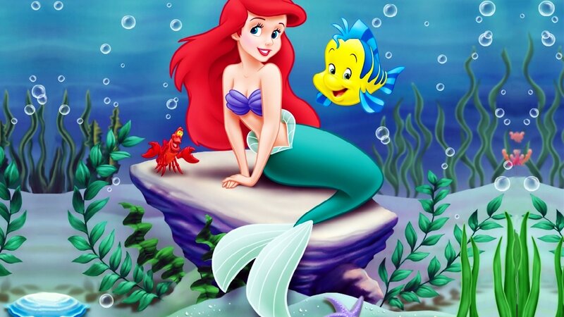 Ariel the Mermaid — Blue, Playful, Illustration
