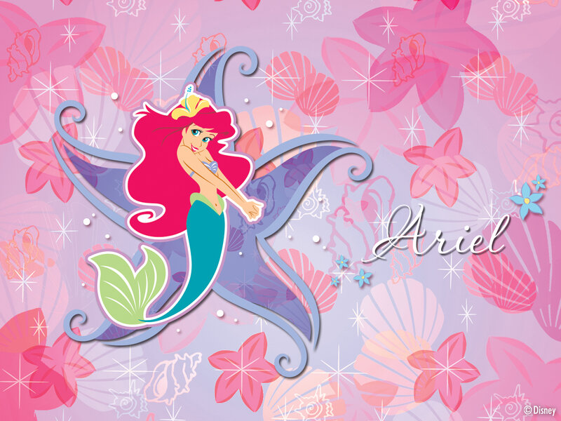 Ariel the Mermaid — Pink, Whimsical, Illustration