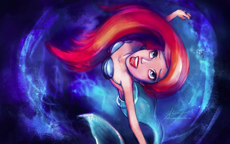 Ariel underwater portrait