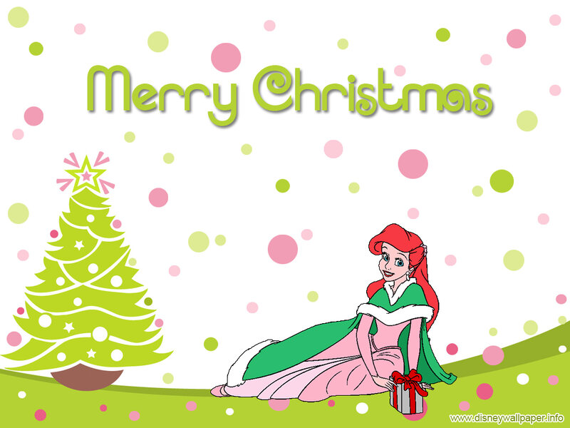 Ariel with Christmas Tree