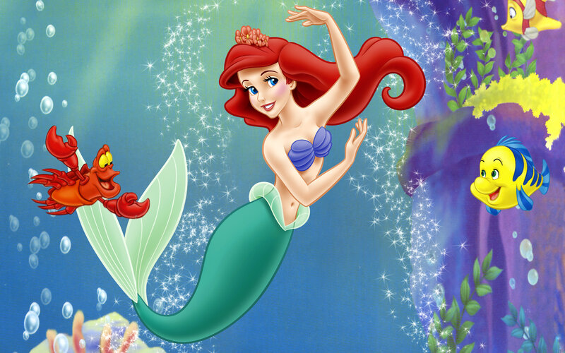 Ariel with friends underwater