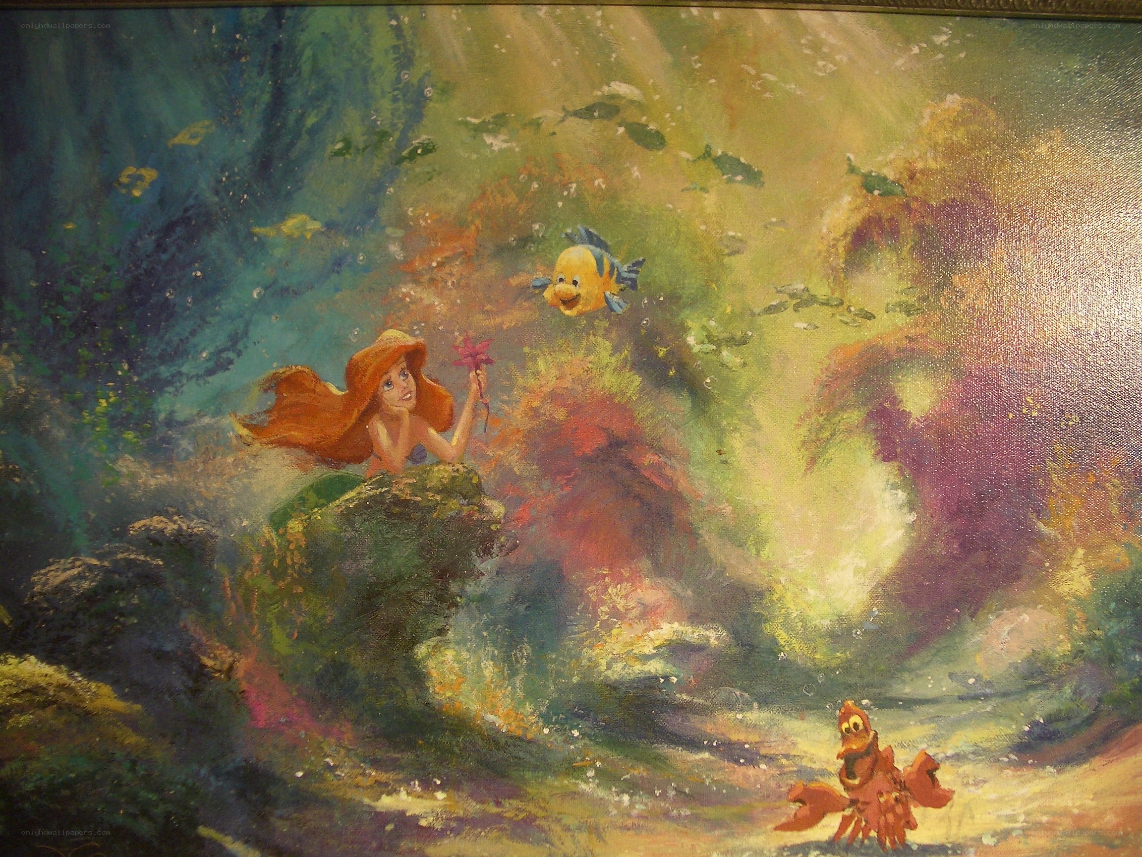 Ariel with friends underwater