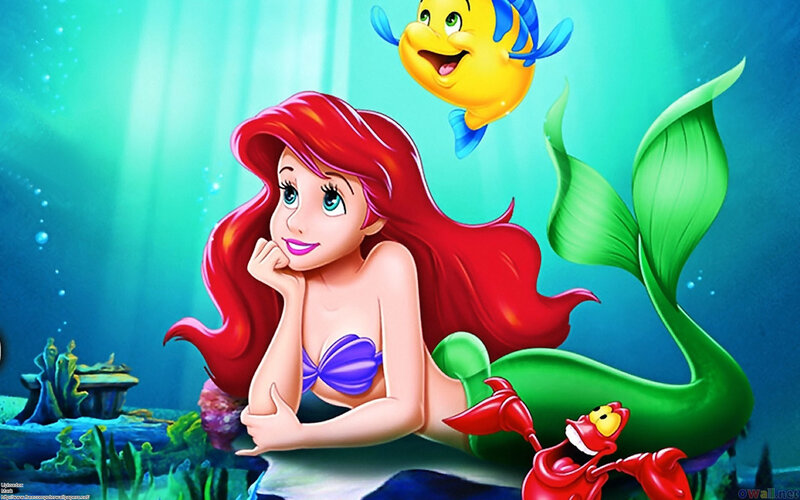 Ariel with friends underwater