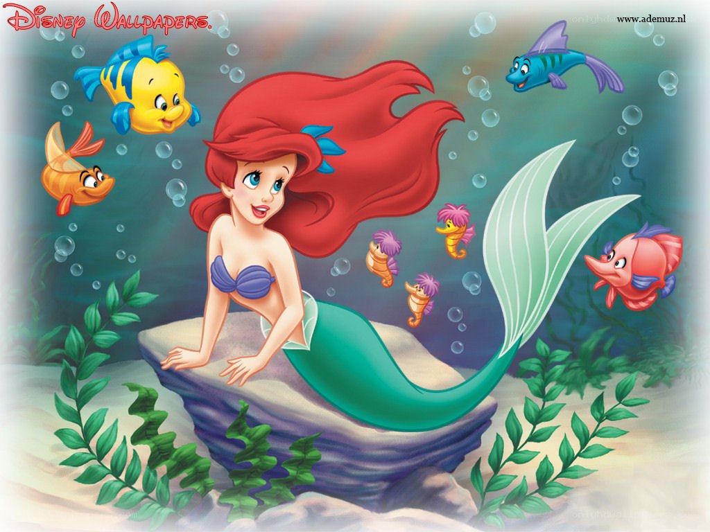 Ariel with her fish friends