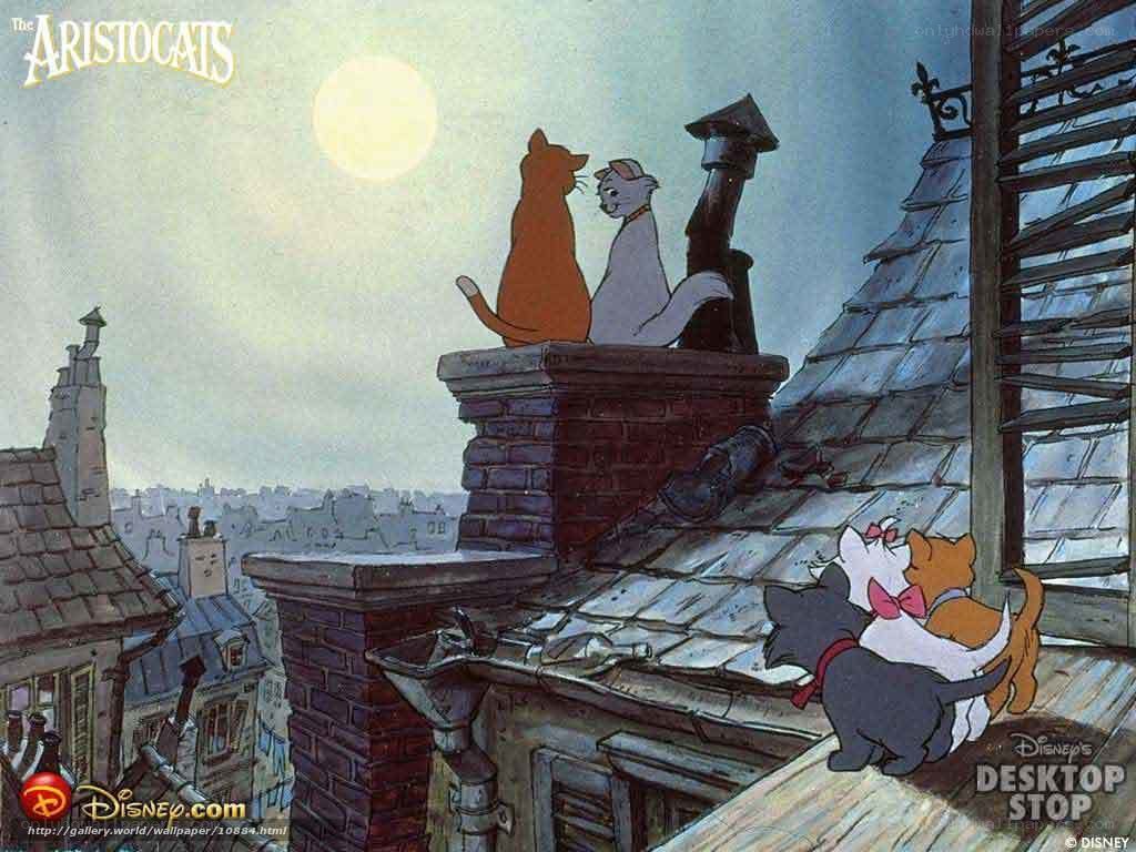 Aristocats on a rooftop