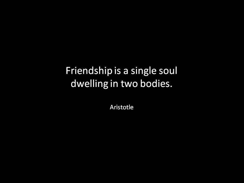 Aristotle on friendship