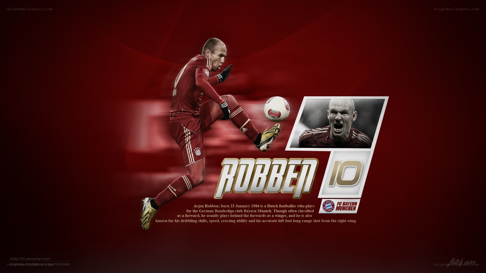 Arjen Robben football wallpaper