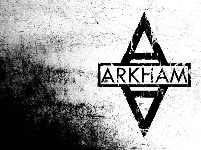 Arkham logo on grunge background
