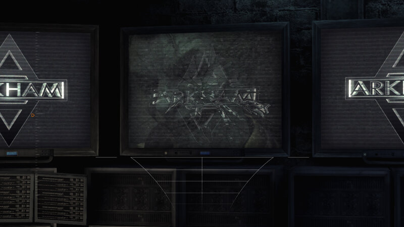 Arkham logo on monitors