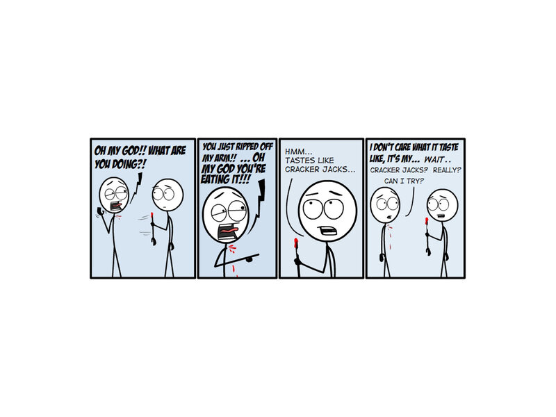 Arm-eating comic