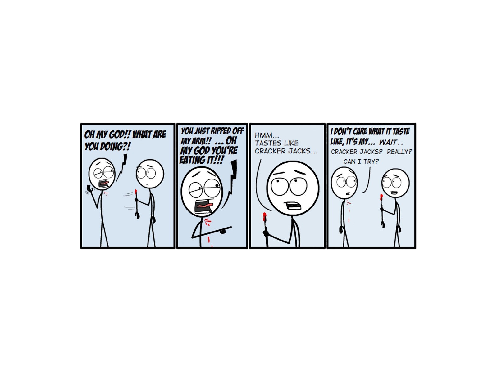 Arm-eating comic