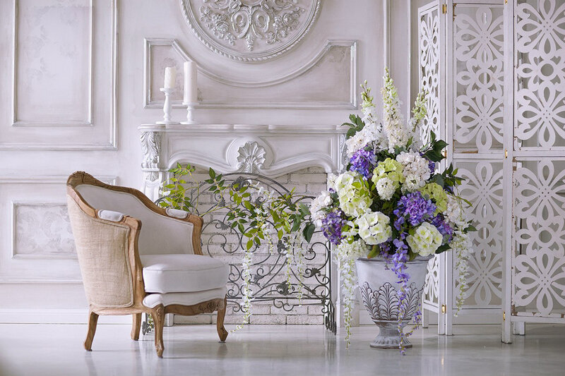 Armchair with Floral Arrangement