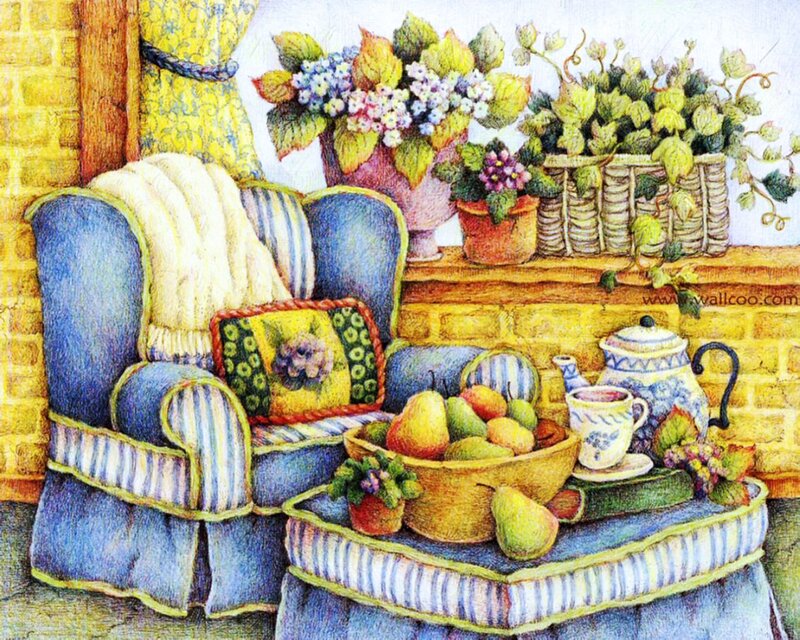 Armchair with Fruit Bowl
