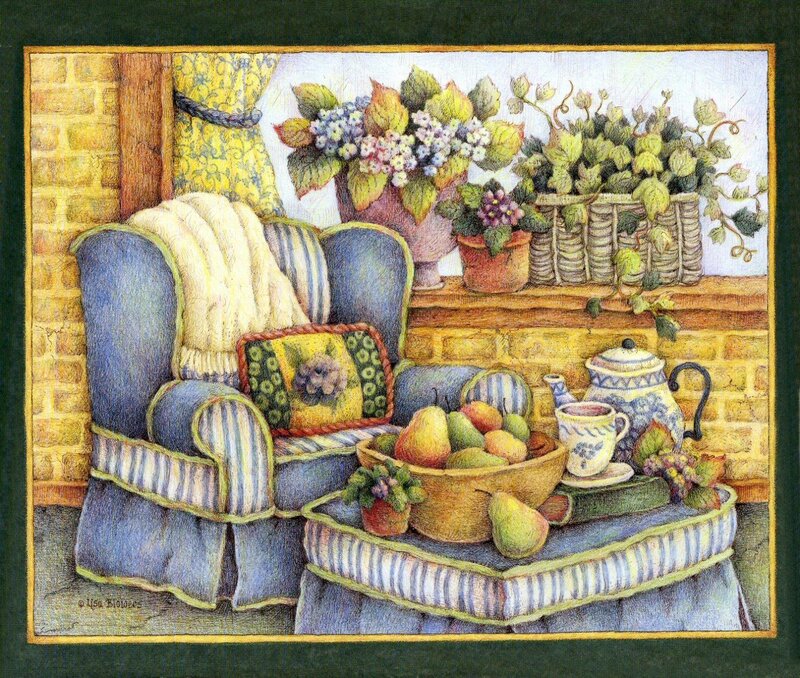 Armchair with Tea Set