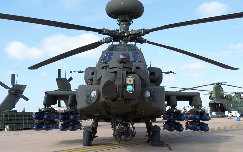 Armed Attack Helicopter — Green, Dramatic