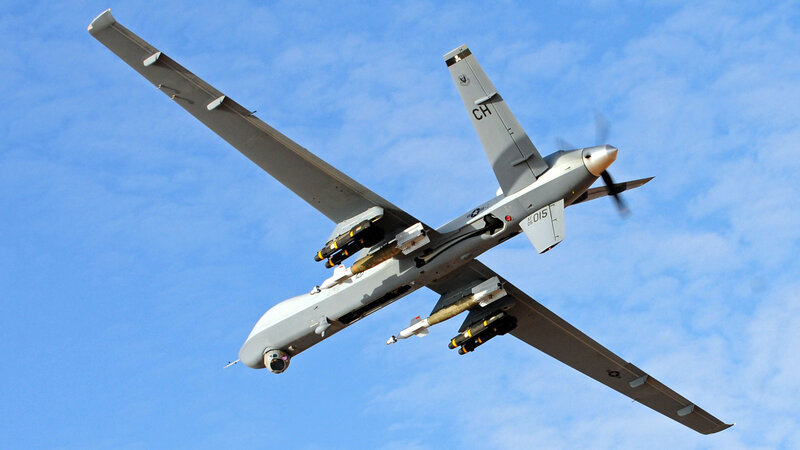 Armed Drone in Flight