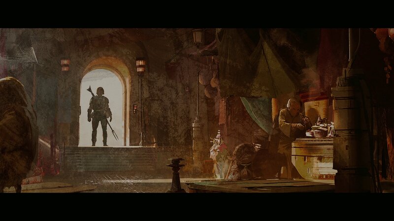 Armed Figure in Doorway
