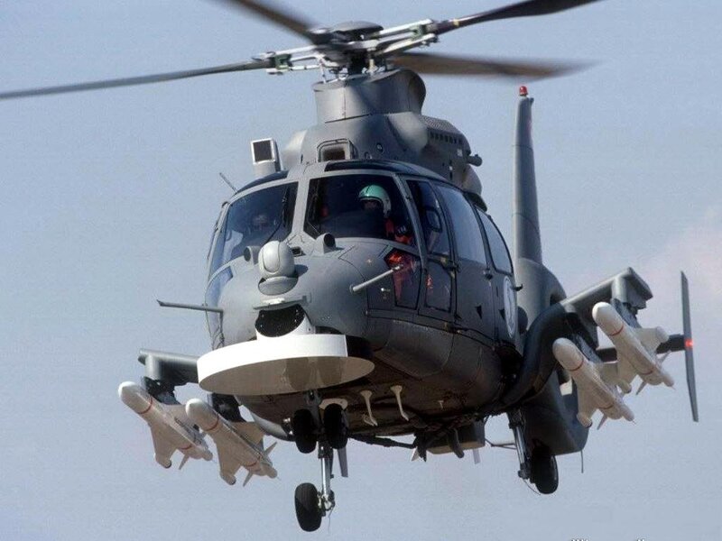 Armed Military Helicopter — Gray