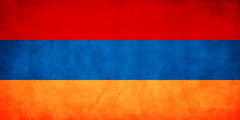 Armenian flag with textured appearance