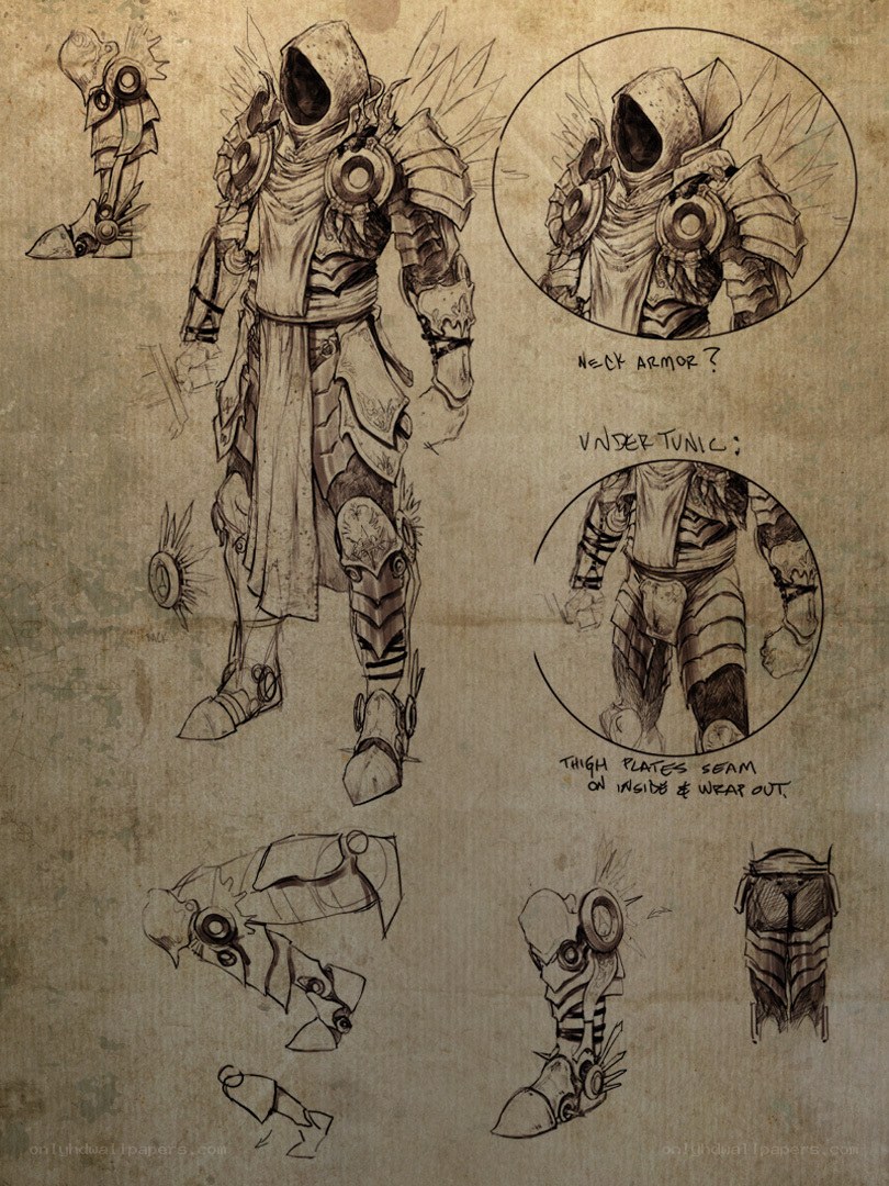 armor concept art sketch