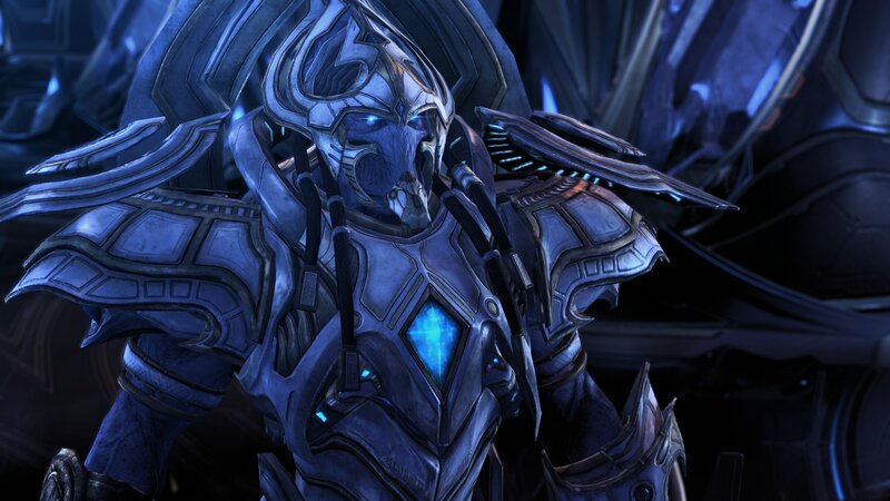Armored Alien Character — Blue