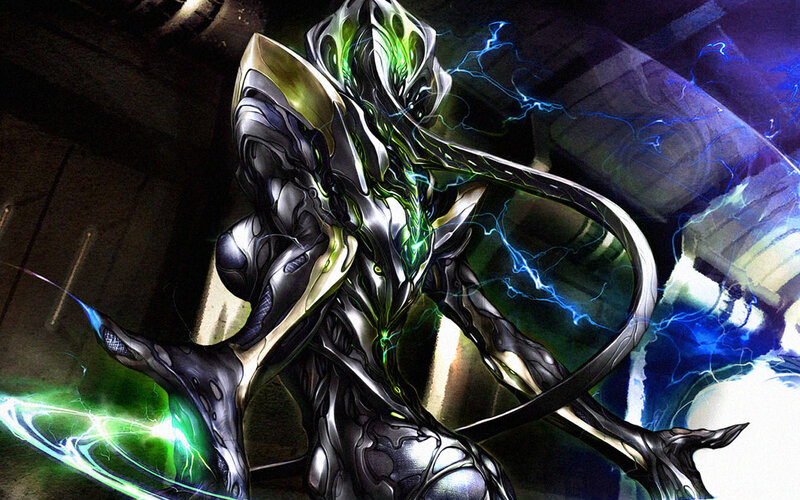 Armored Alien Creature — Black, Dramatic
