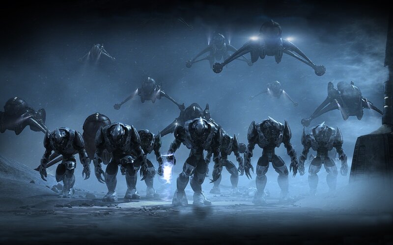 Armored Alien Soldiers — Blue