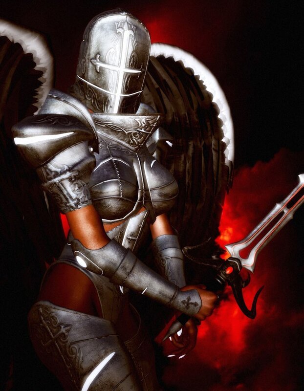 Armored angel warrior