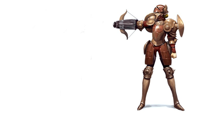Armored Archer Character — Brown