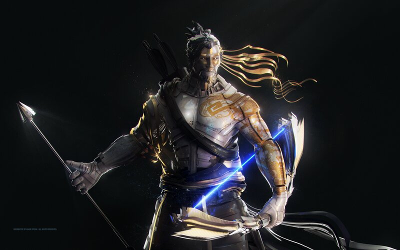 Armored Archer Warrior — Black