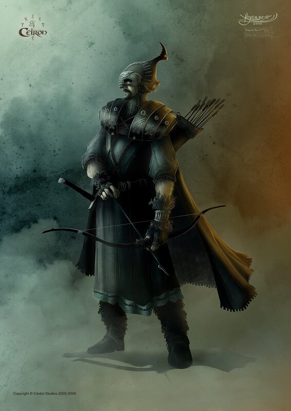 Armored Archer Warrior — Gray