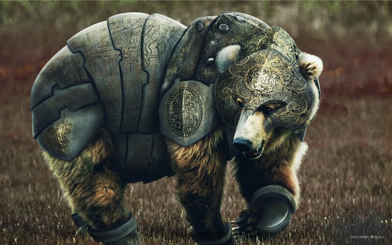Armored Bear in Field