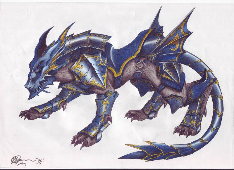 Armored Blue Dragon