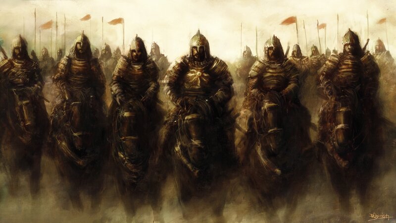 Armored Cavalry on Horses