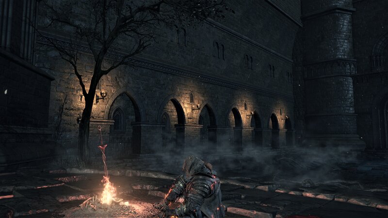 Armored Character by Fire — Gray