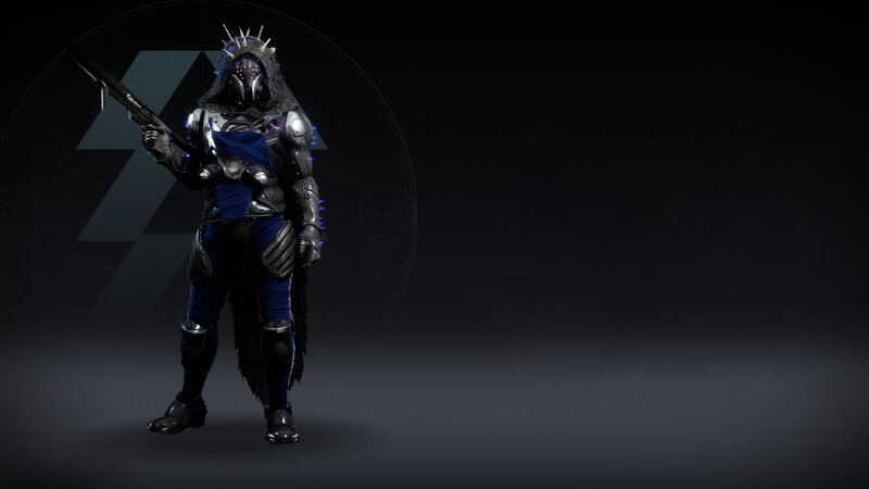 Armored Character Holding Weapon — Black