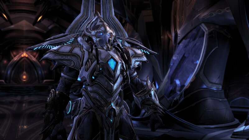 Armored Character in Dark Chamber