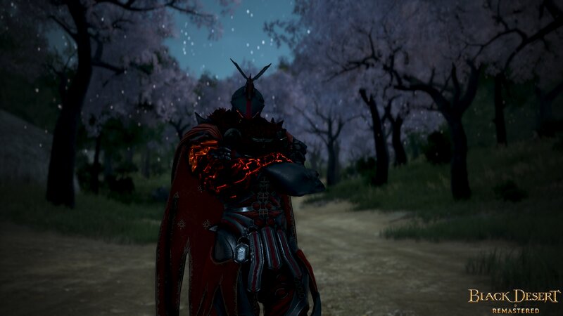 Armored Character in Forest — Black