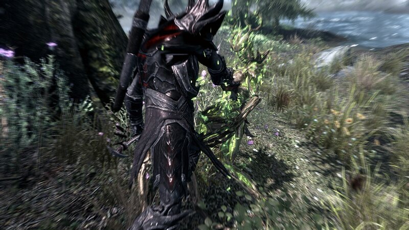 Armored Character in Grass — Black