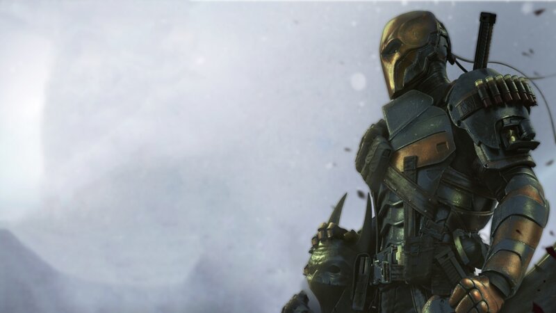 Armored Character in Snow — Gray