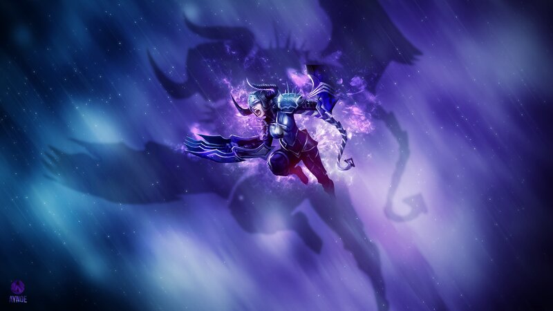 Armored Character in Space — Purple