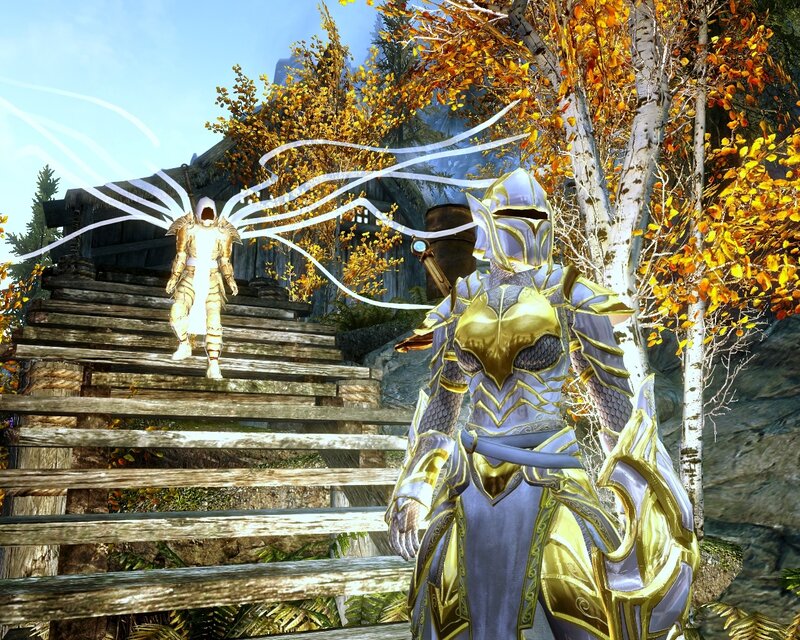Armored Character on Stairs