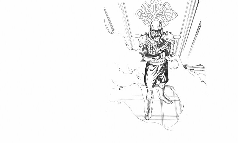 Armored Character Standing — Black
