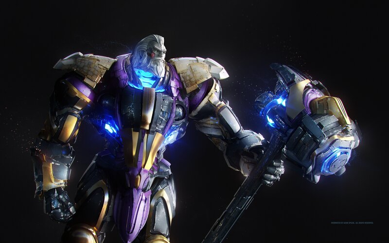Armored Character with Hammer