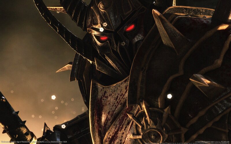 Armored Character with Red Eyes — Black